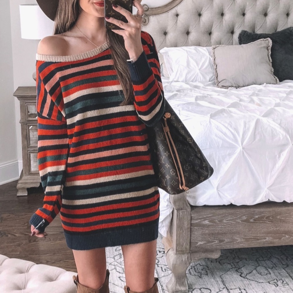 Vici Collection Striped Sweater Dress